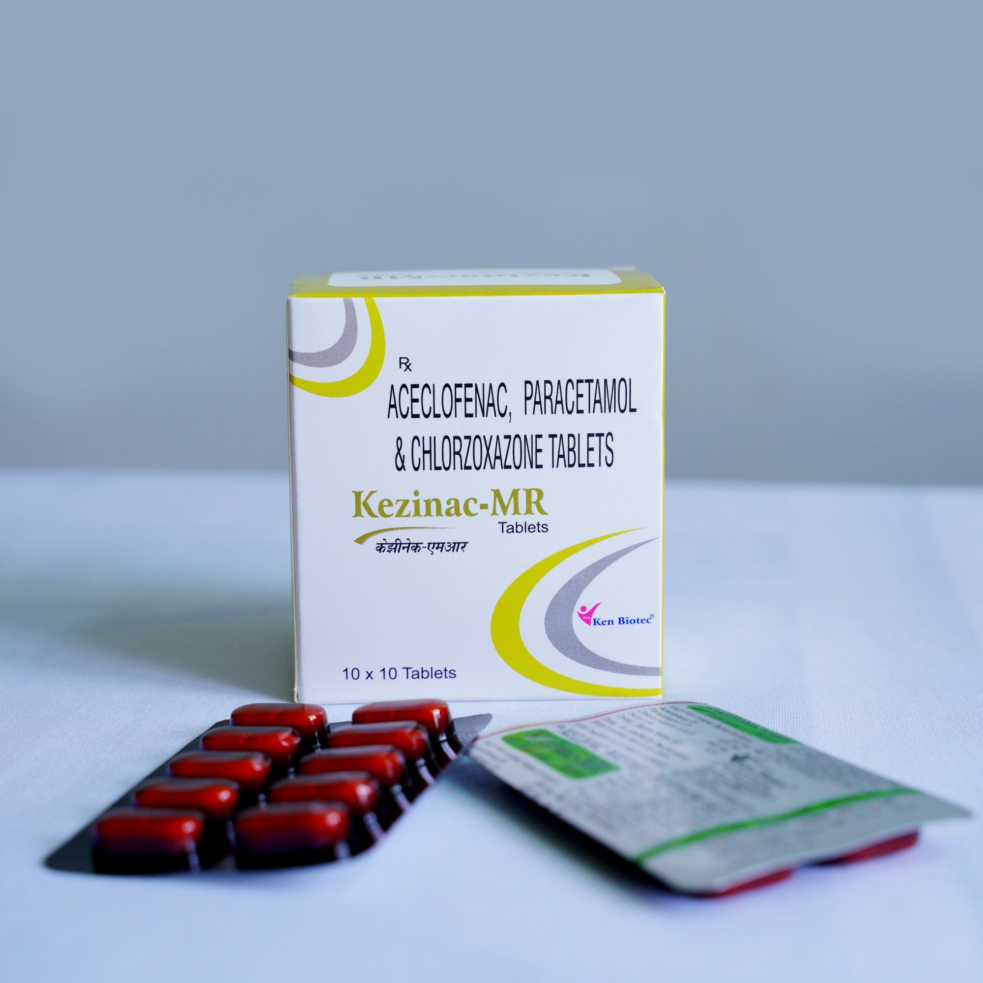Aceclofenac, Paracetamol & Chlorzoxazone Tablets 625 Mg